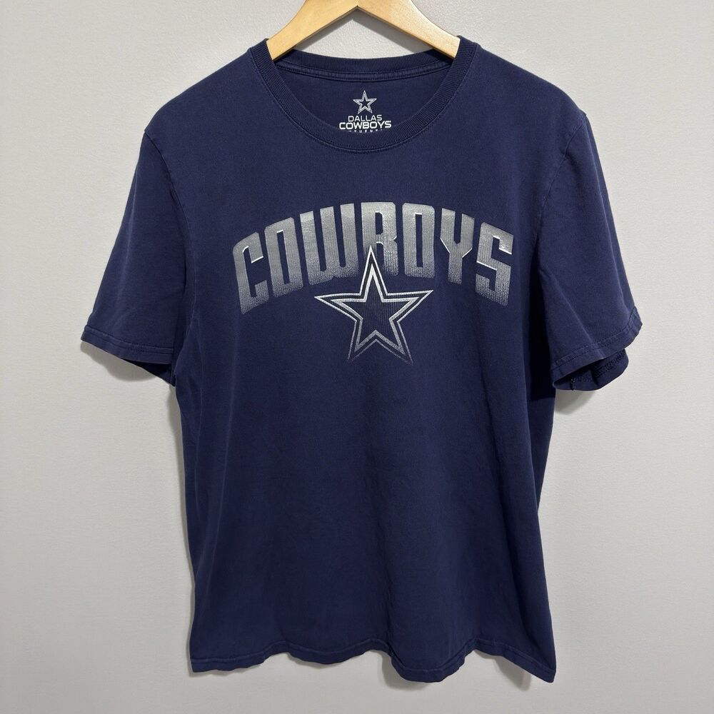 Dallas Cowboys Authentic NFL Navy Blue Graphic T-Shirt Men’s Size Large Y2K
